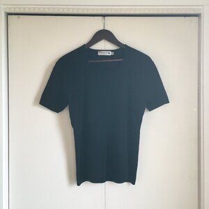 Vintage Rino Rossi Exclusive 100% Natural Cotton Black Short Sleeve Sweater Top